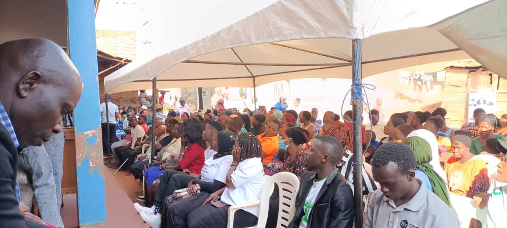 Community gathering under tents | Habibi Foundation Uganda